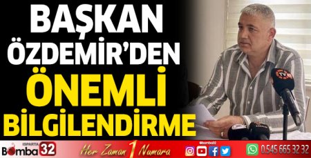 Başkan Gültekin’den önemli bilgilendirme