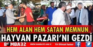 BAŞKAN GÜNAYDIN HAYVAN PAZARINDA İNCELEMELERDE BULUNDU