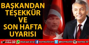 BAŞKAN GÜNAYDIN SEÇİME 1 HAFTA KALA UYARILARDA BULUNDU