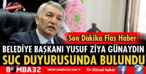BAŞKAN GÜNAYDIN SUÇ DUYURUSUNDA BULUNDU