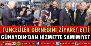 BAŞKAN GÜNAYDIN TUNCELİLER DERNEĞİNİ ZİYARET ETTİ