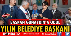 BAŞKAN GÜNAYDIN’A YILIN BELEDİYE BAŞKANI ÖDÜLÜ