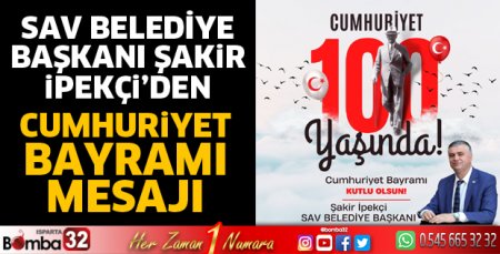 Başkan İpekçi’den Cumhuriyet Bayramı mesajı