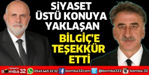 Başkan Kesmen'den Bilgiç'e teşekkür mesajı