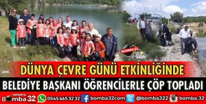 BAŞKAN ÖĞRENCİLERLE BİRLİKTE ÇÖP TOPLADI