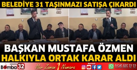 Başkan Özmen halkıyla ortak karar aldı