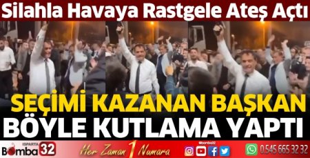 Başkan seçim zaferini havaya ateş açarak kutladı