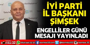 BAŞKAN ŞİMŞEK'TEN ENGELLİLER GÜNÜ MESAJI
