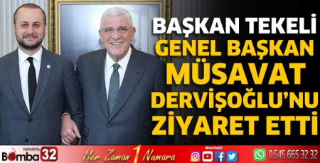 Başkan Tekeli, Genel Başkan Müsavat Dervişoğlu'nu ziyaret etti 