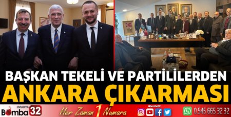 Başkan Tekeli ve partililerden Ankara çıkarması