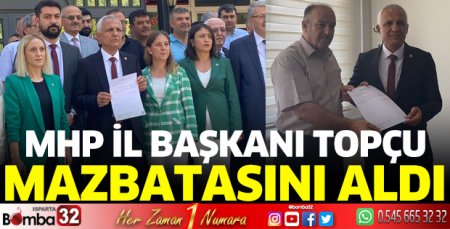 Başkan Topçu mazbatasını aldı