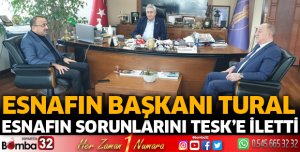 Başkan Tural esnafın sorunlarını TESK’e iletti