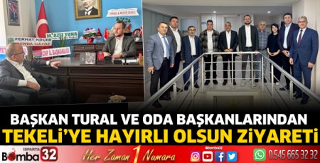 Başkan Tural ve oda başkanlarından Tekeli’ye hayırlı olsun ziyareti 