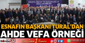 BAŞKAN TURAL’DAN AHDE VEFA ÖRNEĞİ