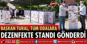 BAŞKAN TURAL’DAN TÜM ODALARA DEZENFEKTE STANDI