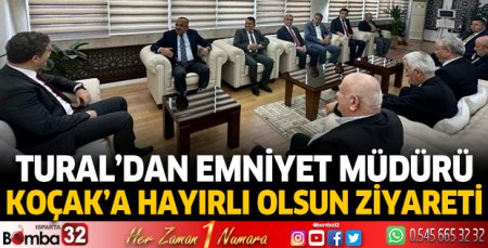 Başkan Tural'dan Emniyet Müdürü Koçak'a hayırlı olsun ziyareti