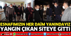 Başkan Tural'dan esnafa geçmiş olsun ziyareti 