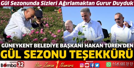 Başkan Türen'den Gül Sezonu Teşekkürü