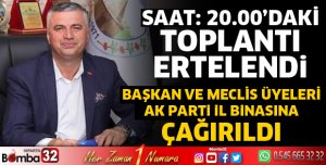 Başkan ve meclis üyeleri partiye çağırıldı
