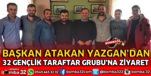 BAŞKAN YAZGAN'DAN 32 GENÇLİK TARAFTAR GRUBUNA ZİYARET