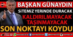BAŞKAN YUSUF ZİYA GÜNAYDIN SON NOKTAYI KOYDU