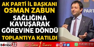 Başkan Zabun görevine geri döndü