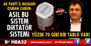 BAŞKAN ZABUN HAYIR  DEME NOKTASINDA BİR KORKU YOK