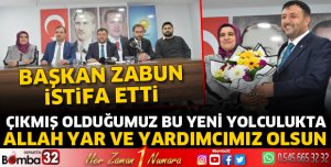 Başkan Zabun istifa etti