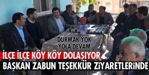 BAŞKAN ZABUN TEŞEKKÜR ZİYARETLERİNDE