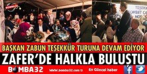 BAŞKAN ZABUN ZAFER MAHALLESİ HALKIYLA BULUŞTU