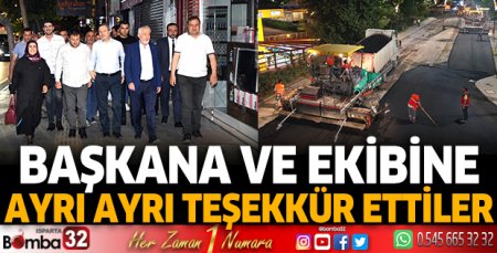 Başkana ve ekibine ayrı ayrı teşekkür ettiler