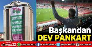 Başkandan dev pankart