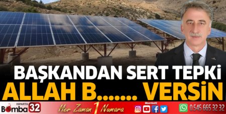 Başkandan sert tepki