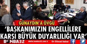 BAŞKANIMIZIN ENGELLİLERE KARŞI BÜYÜK DUYARLILIĞI VAR