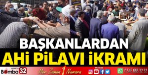 Başkanlardan Ahi pilavı ikramı