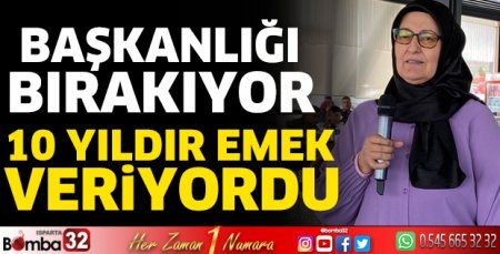 Başkanlığı bırakıyor