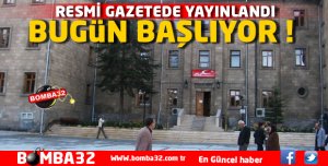 BAŞVURULAR BUGÜN BAŞLIYOR
