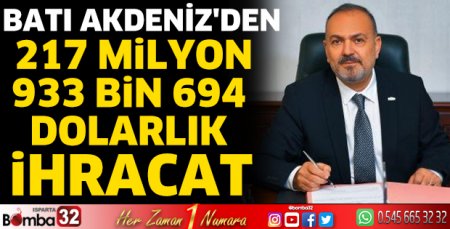 Batı Akdeniz’de ihracat rakamları
