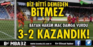 BAYAN HAKEM MAÇA DAMGA VURDU
