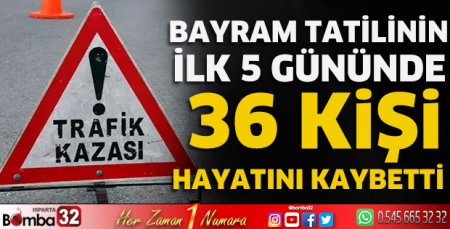 Bayram tatilinin ilk 5 gününde 36 kişi hayatını kaybetti