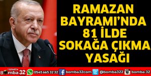 BAYRAMDA 81 İLE SOKAĞA ÇIKMA KISITLAMASI