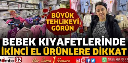 Bebek kıyafetlerinde ikinci el ürünlere dikkat