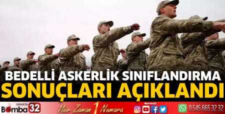Bedelli askerlik sınıflandırma sonuçları açıklandı