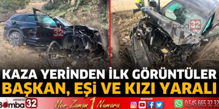 Belediye Başkanı Ali Göçer, eşi ve kızı kazada yaralandı 