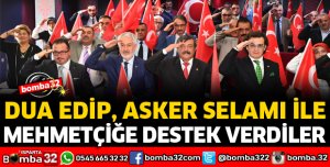 BELEDİYE BAŞKANI VE MECLİS ÜYELERİ ASKER SELAMI İLE MEHMETÇİĞE DESTEK VERDİLER