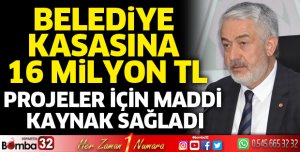 Belediye kasasına 16 Milyon TL