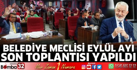 Belediye Meclisi Eylül Ayı son toplantısı yapıldı