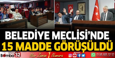Belediye Meclisi’nde 15 madde görüşüldü