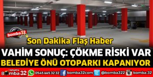 BELEDİYE ÖNÜ OTOPARKI KAPANIYOR