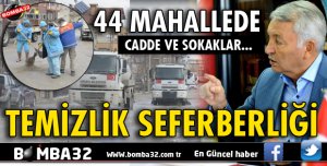 BELEDİYEDEN 44 MAHALLEDE TEMİZLİK ÇALIŞMASI  